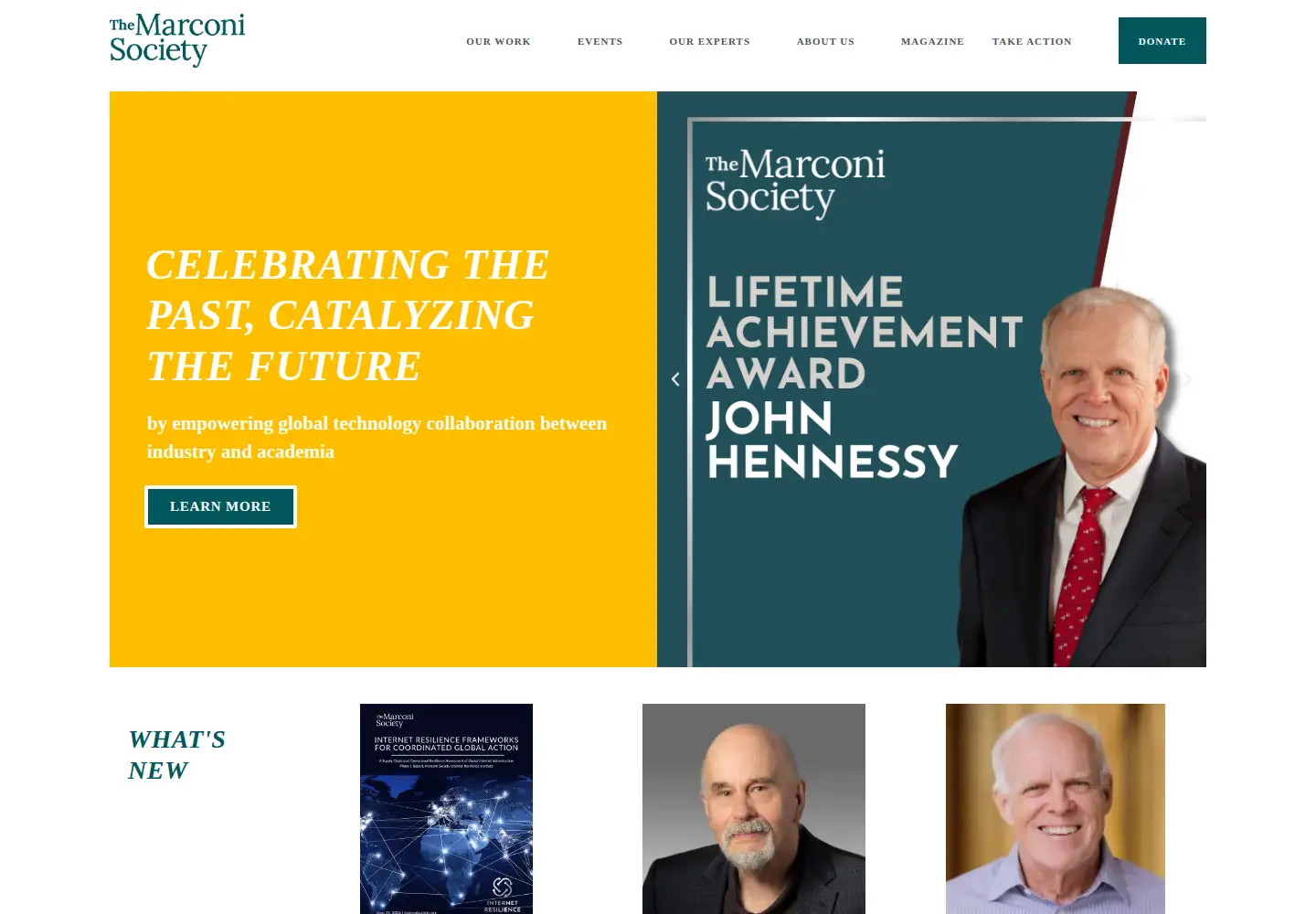 Screenshot of marconisociety.org
