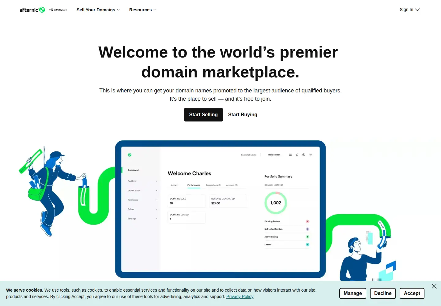 Screenshot of dan.com