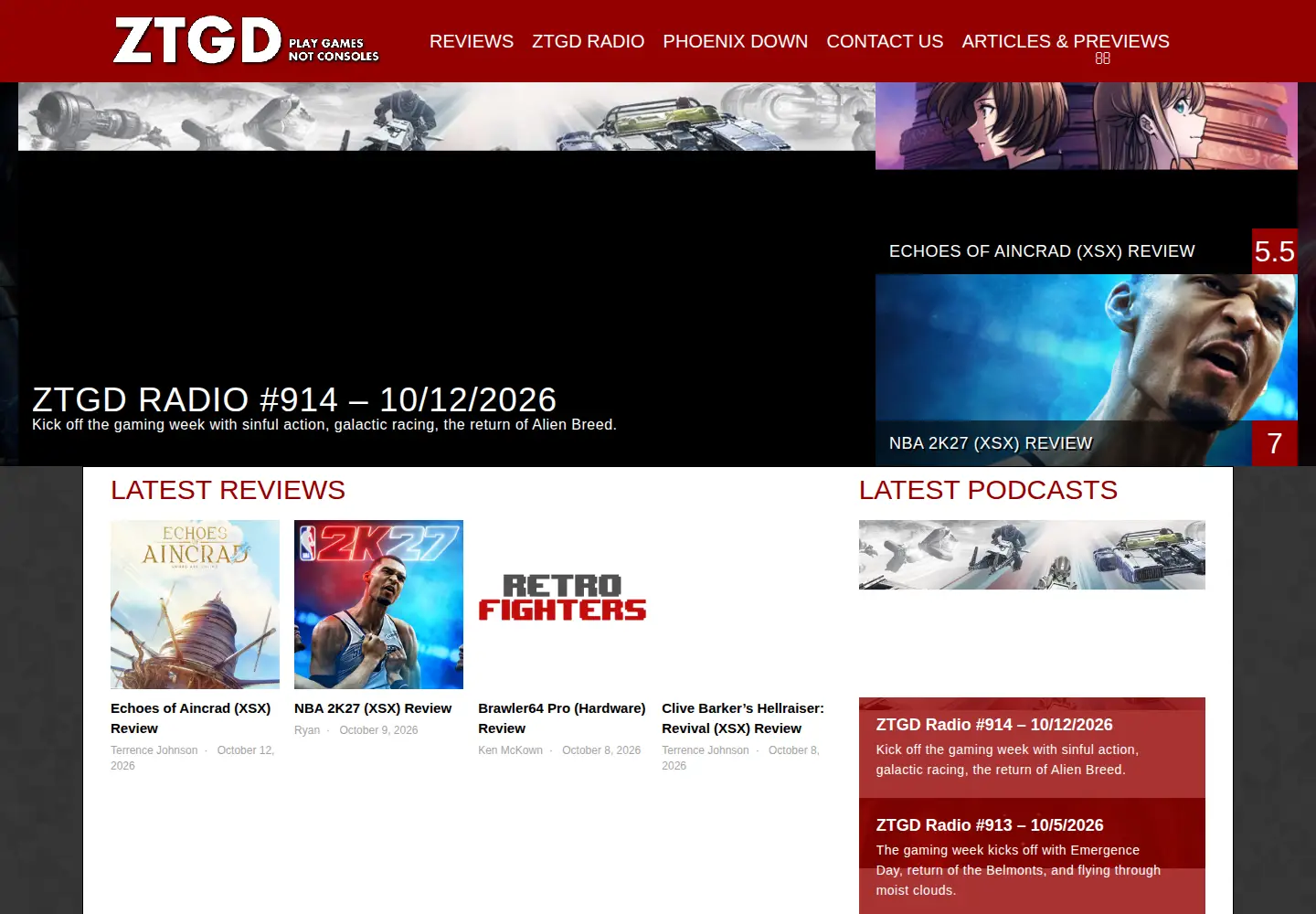 Captured homepage of ztgd.com in the current scan