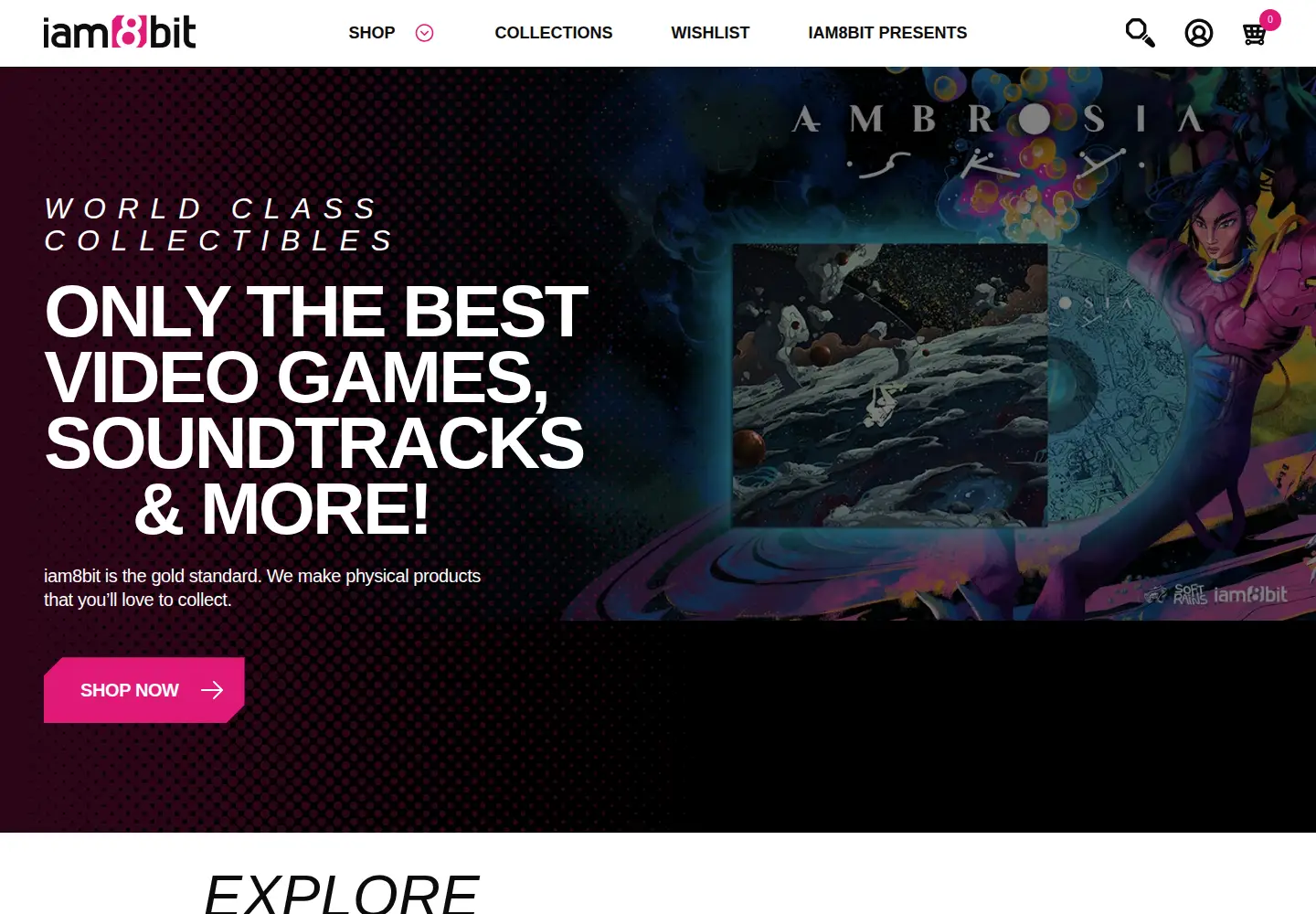 Screenshot of iam8bit.com