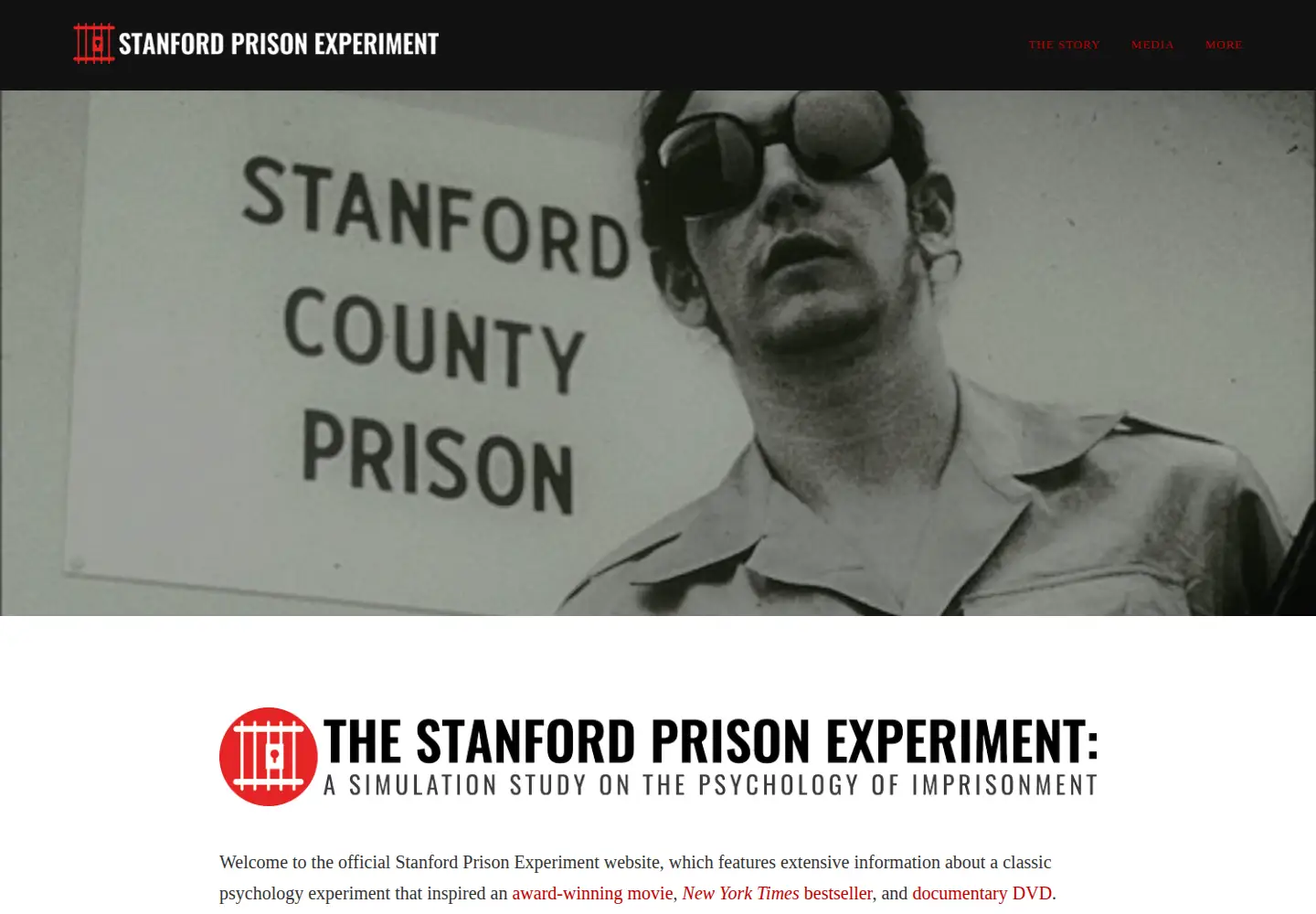 Screenshot of prisonexp.org