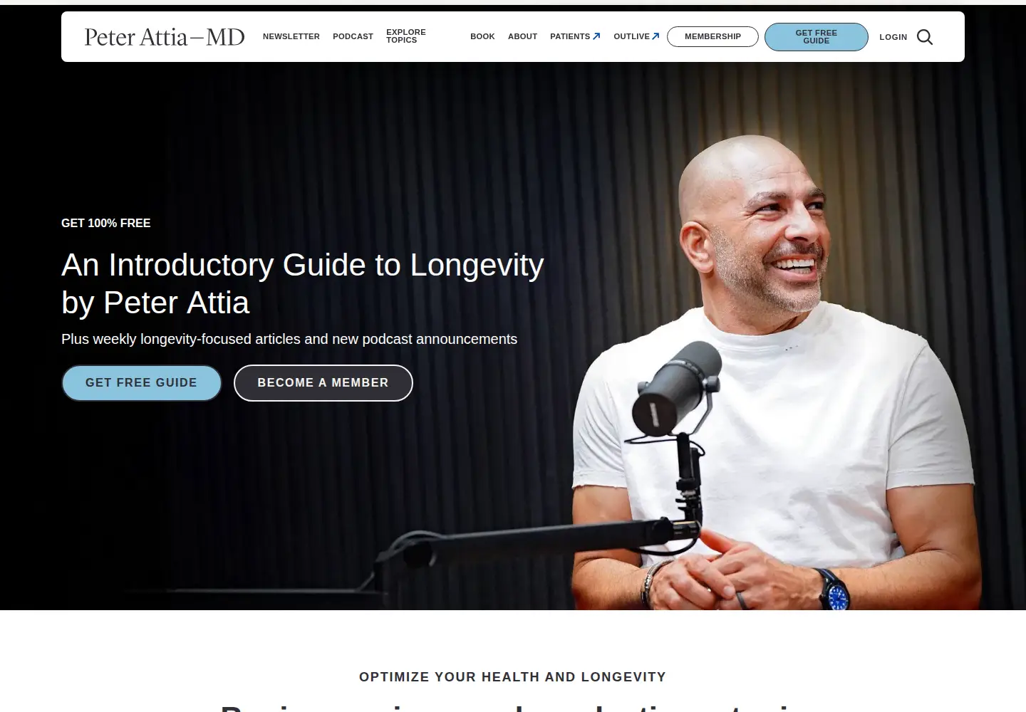 Captured homepage of peterattiamd.com in the current scan