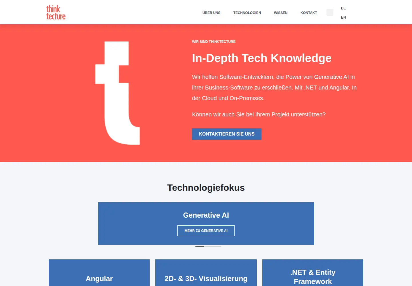 Screenshot of thinktecture.com
