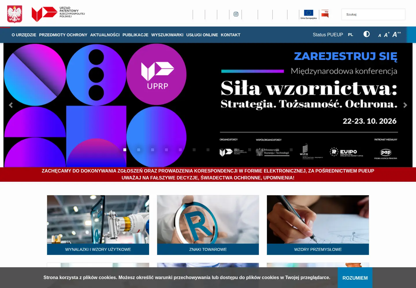 Screenshot of uprp.gov.pl