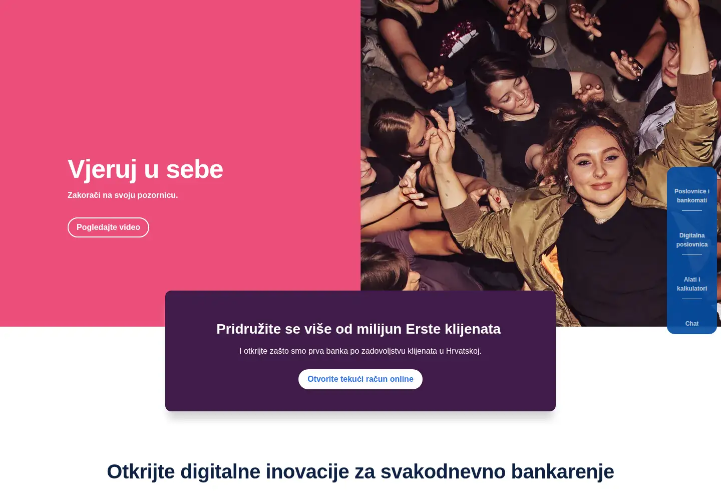 Screenshot of erstebank.hr