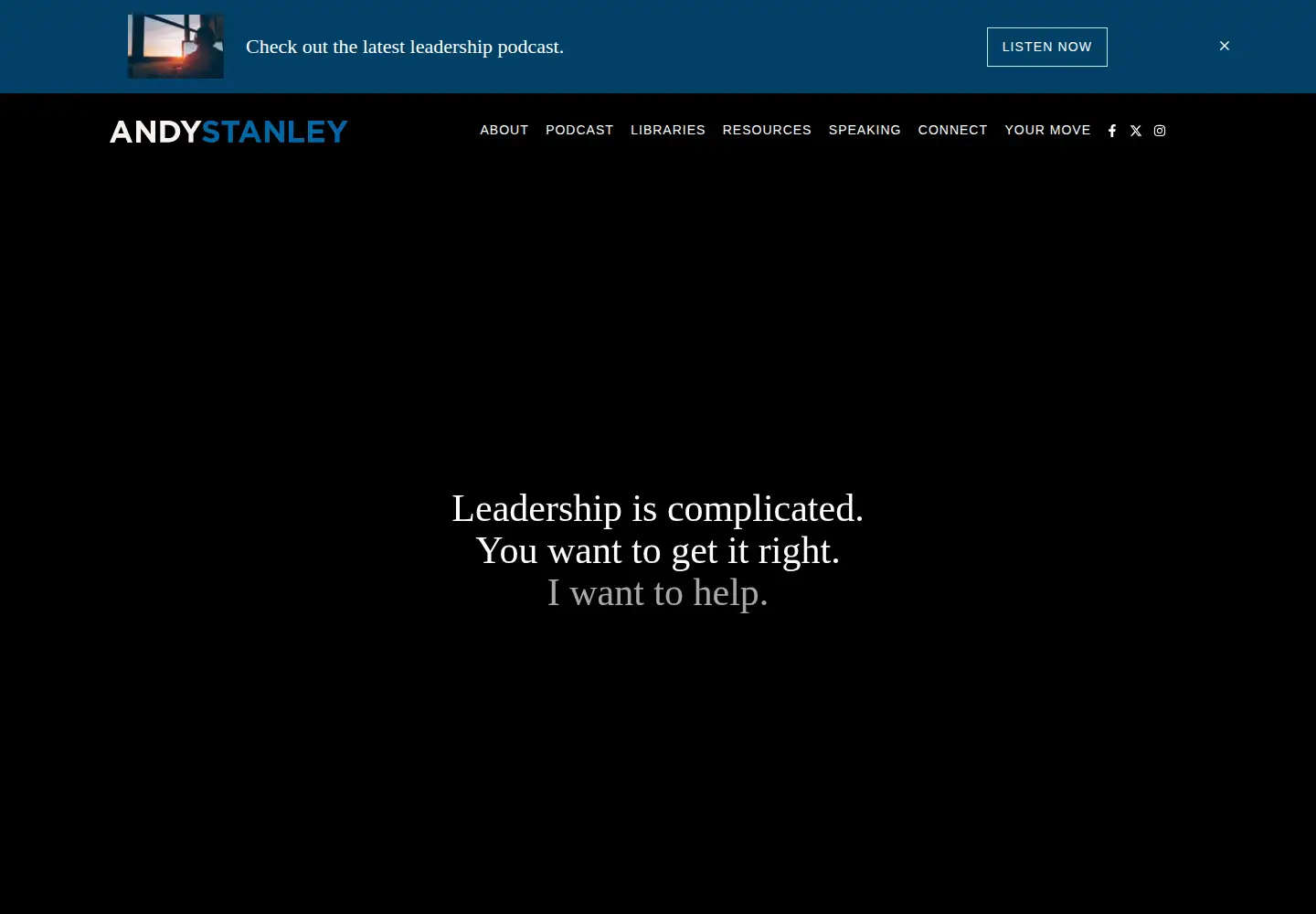 Screenshot of andystanley.com