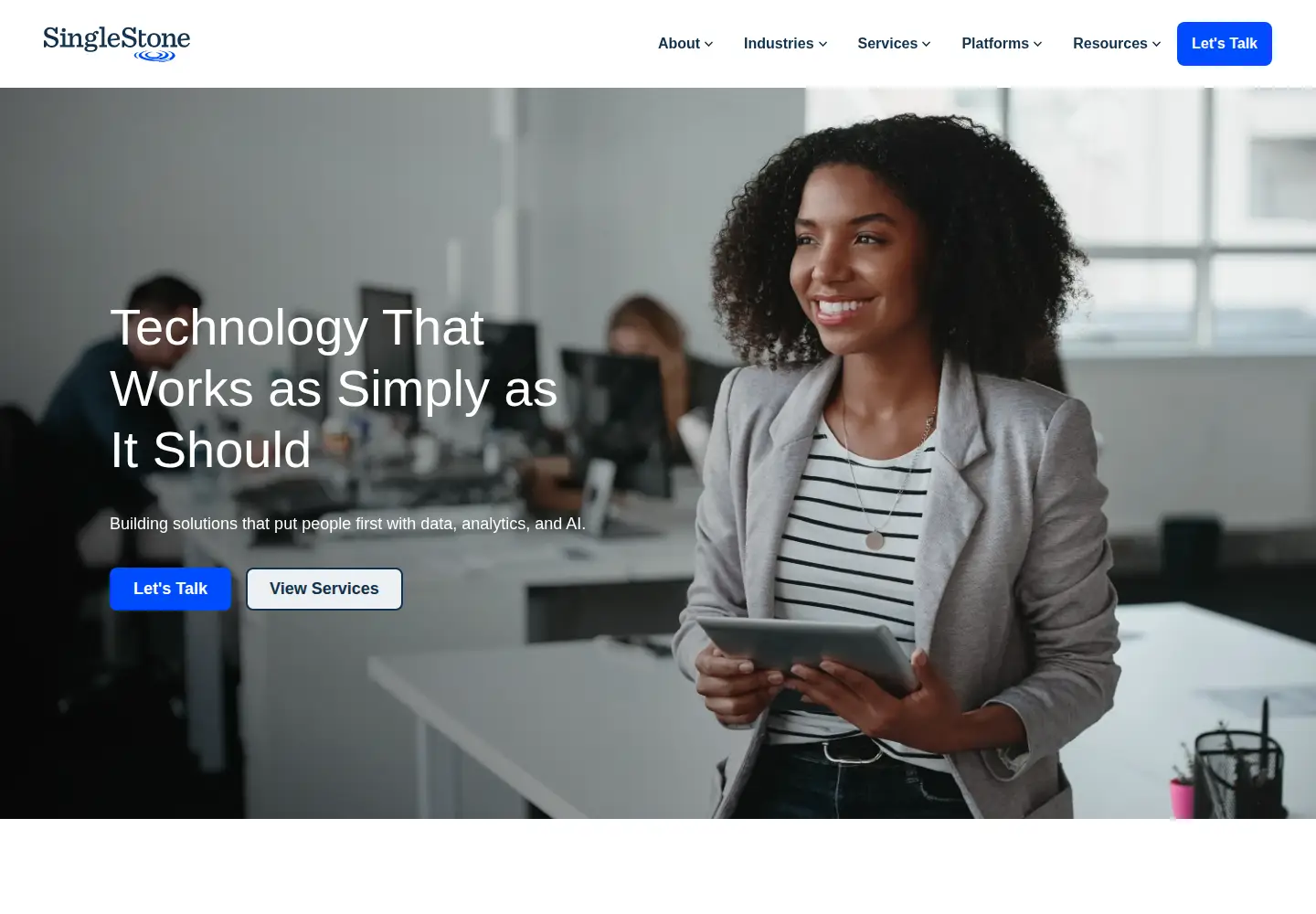 Captured homepage of singlestoneconsulting.com in the current scan