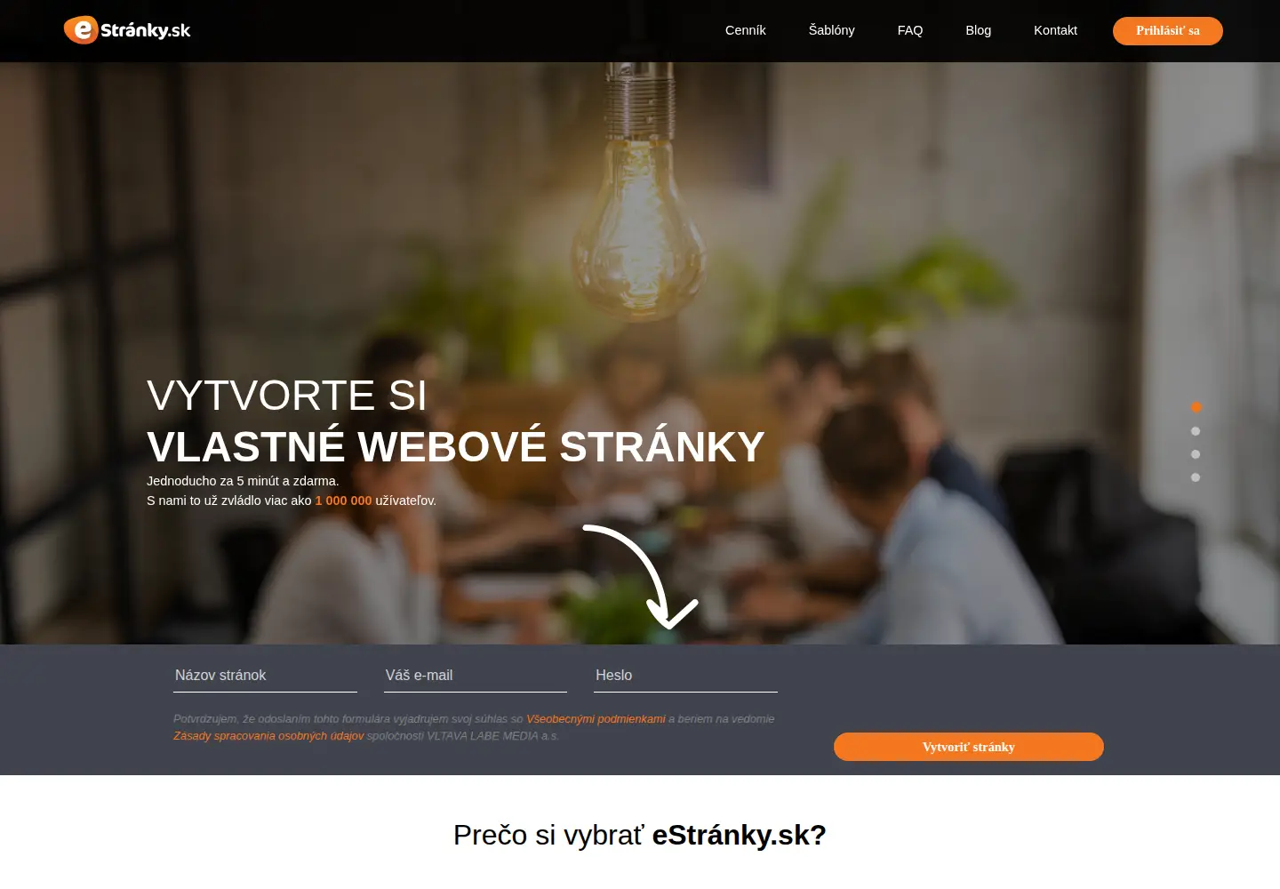 Screenshot of estranky.sk