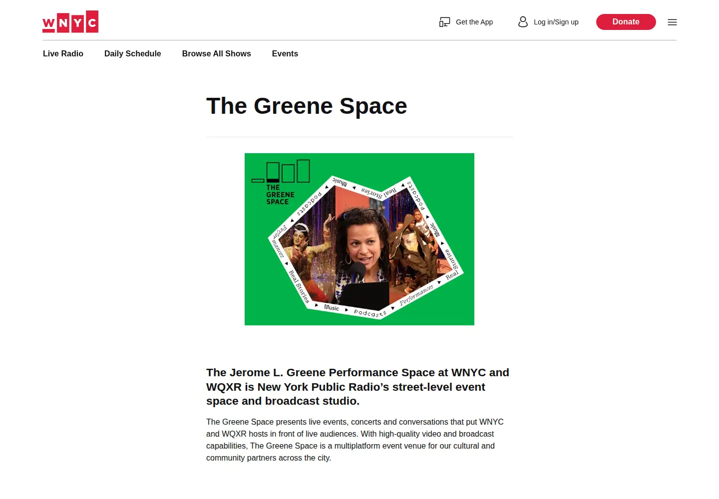 Captured homepage of thegreenespace.org in the current scan