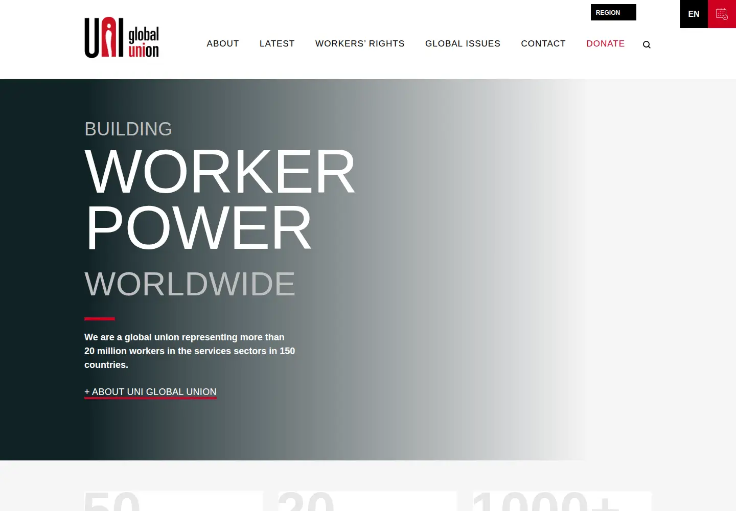 Screenshot of uniglobalunion.org