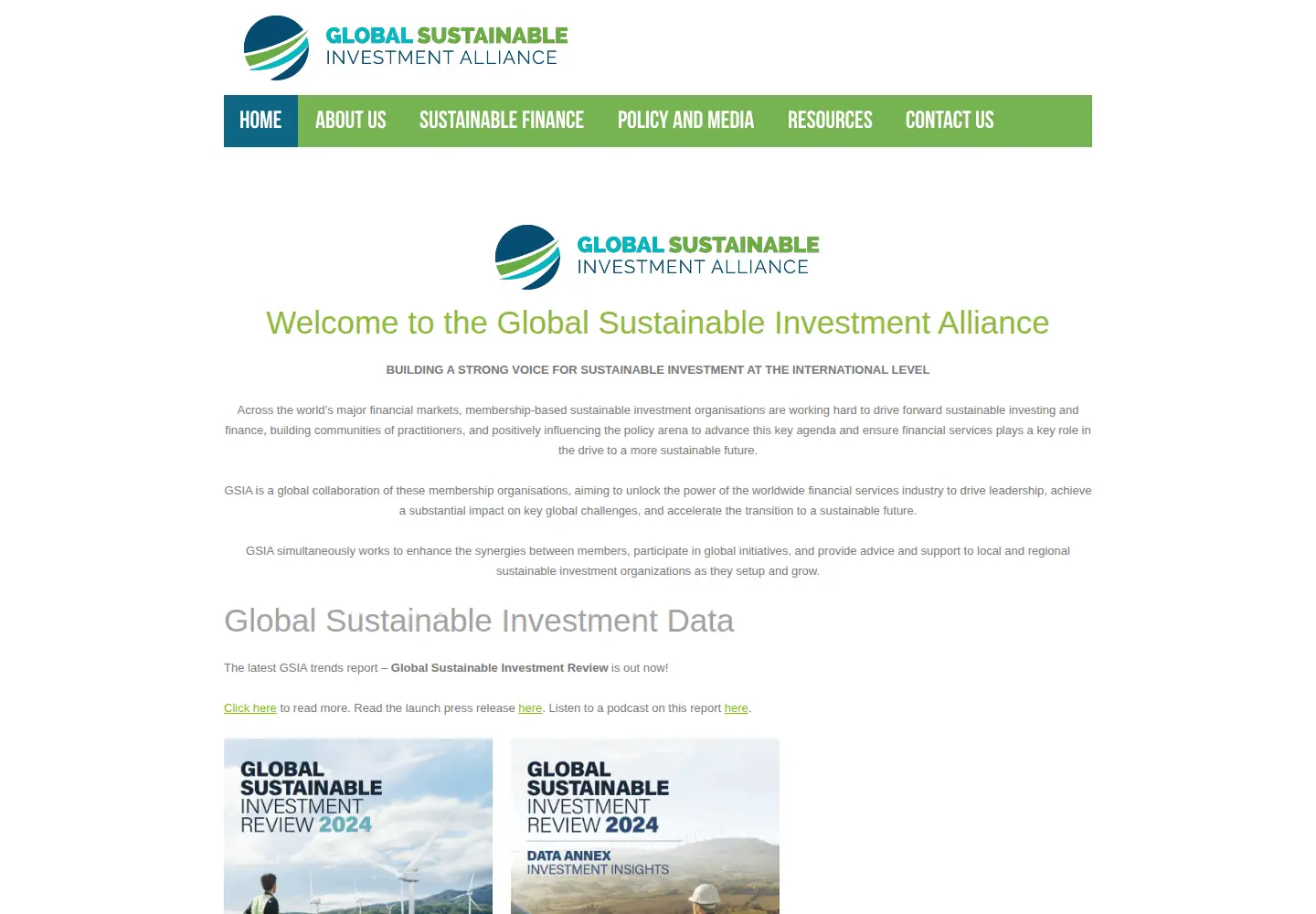 Captured homepage of gsi-alliance.org in the current scan