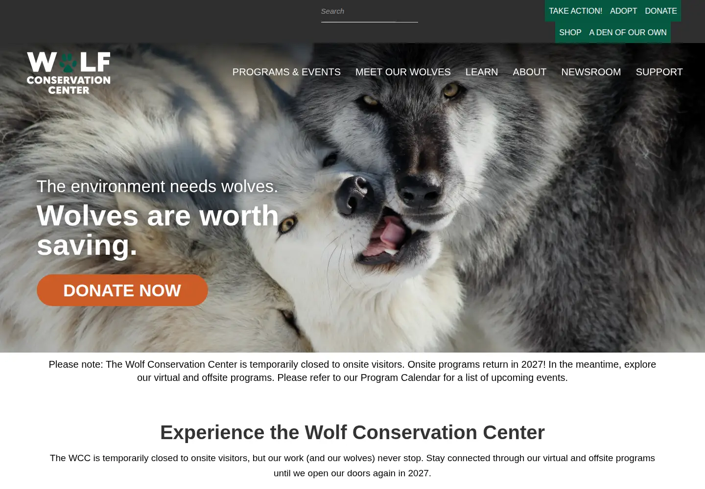 Screenshot of nywolf.org