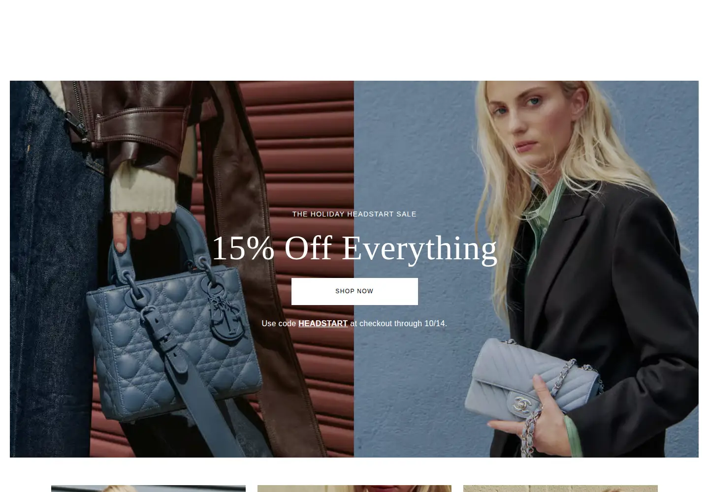 Screenshot of rebag.com