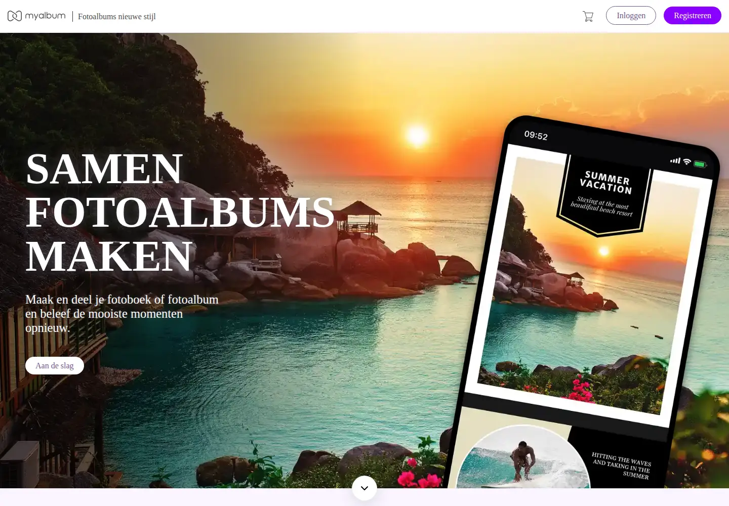 Screenshot of mijnalbum.nl