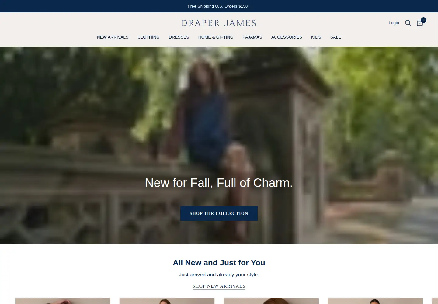 Screenshot of draperjames.com