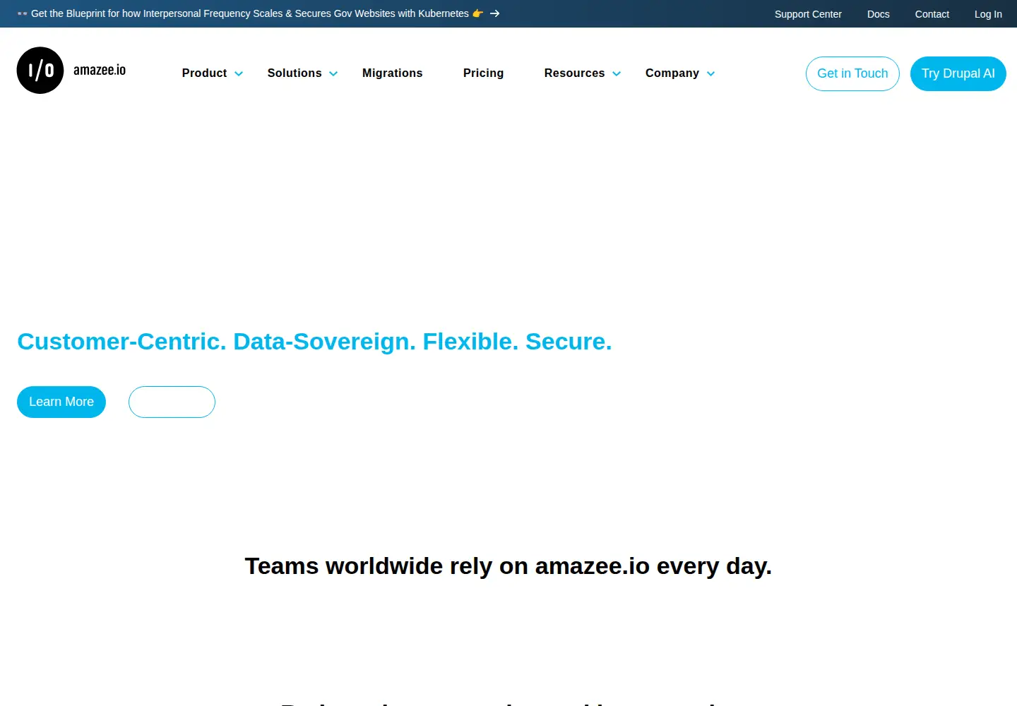 Screenshot of amazee.io
