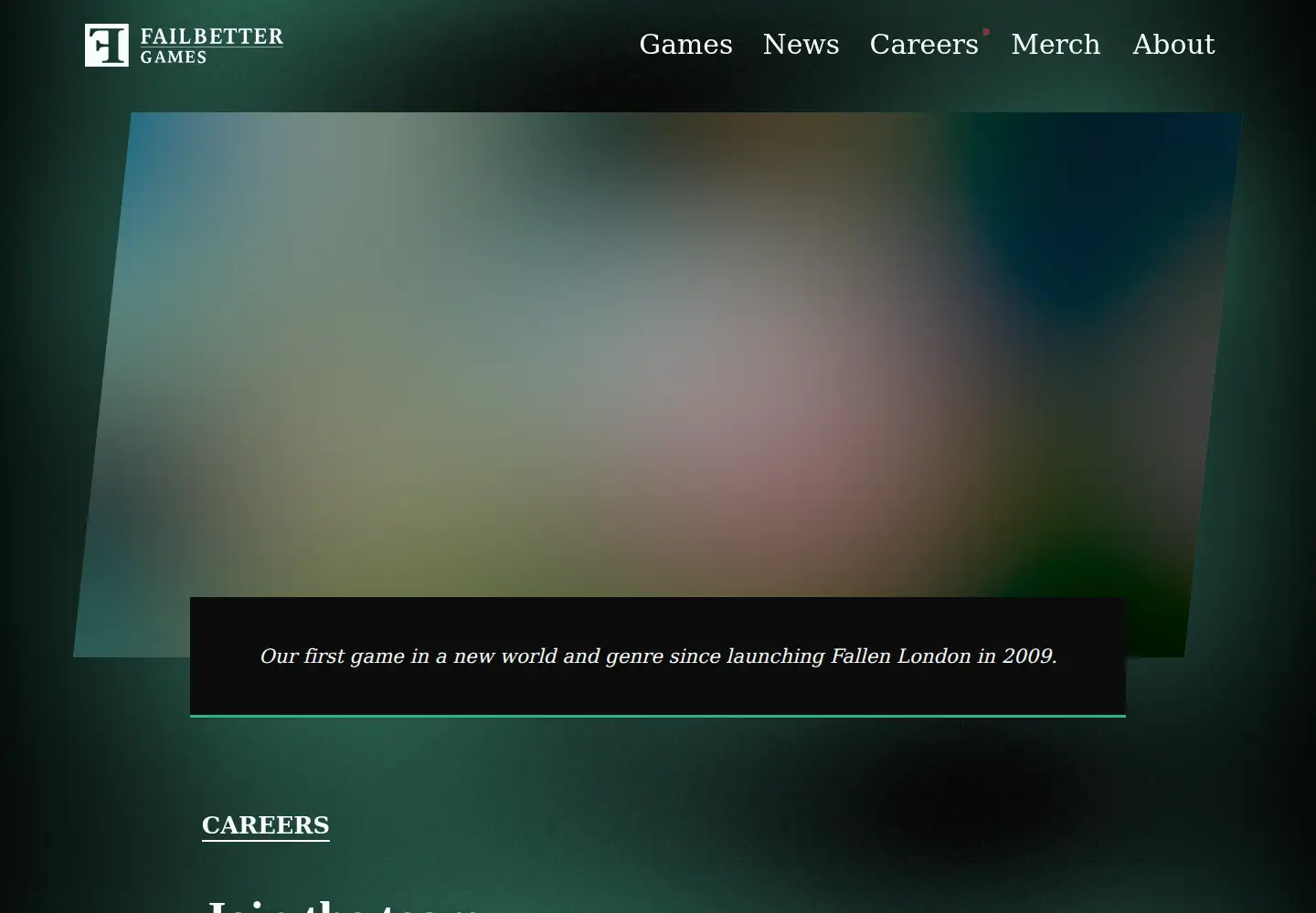 Screenshot of failbettergames.com