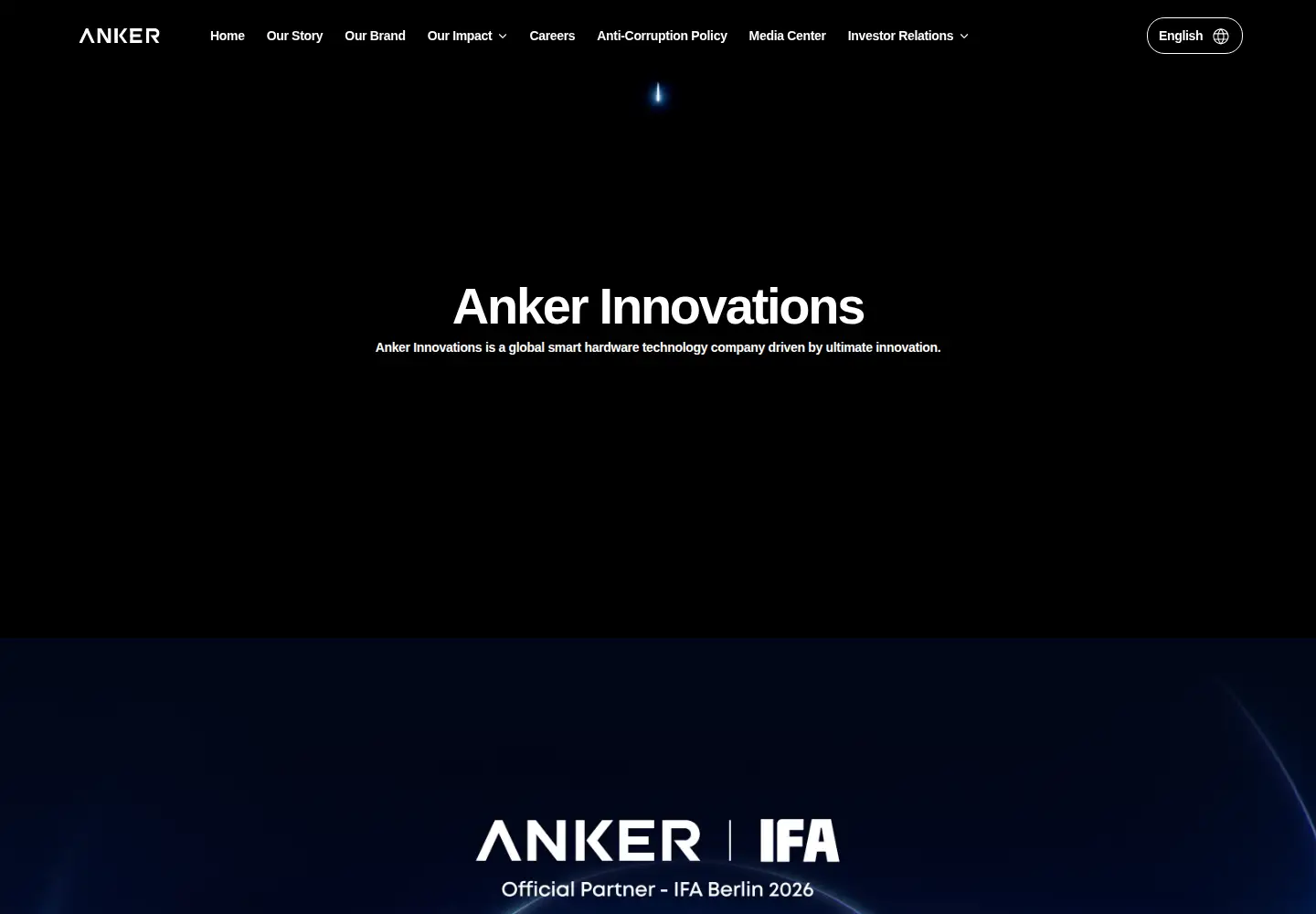 Captured homepage of anker-in.com in the current scan