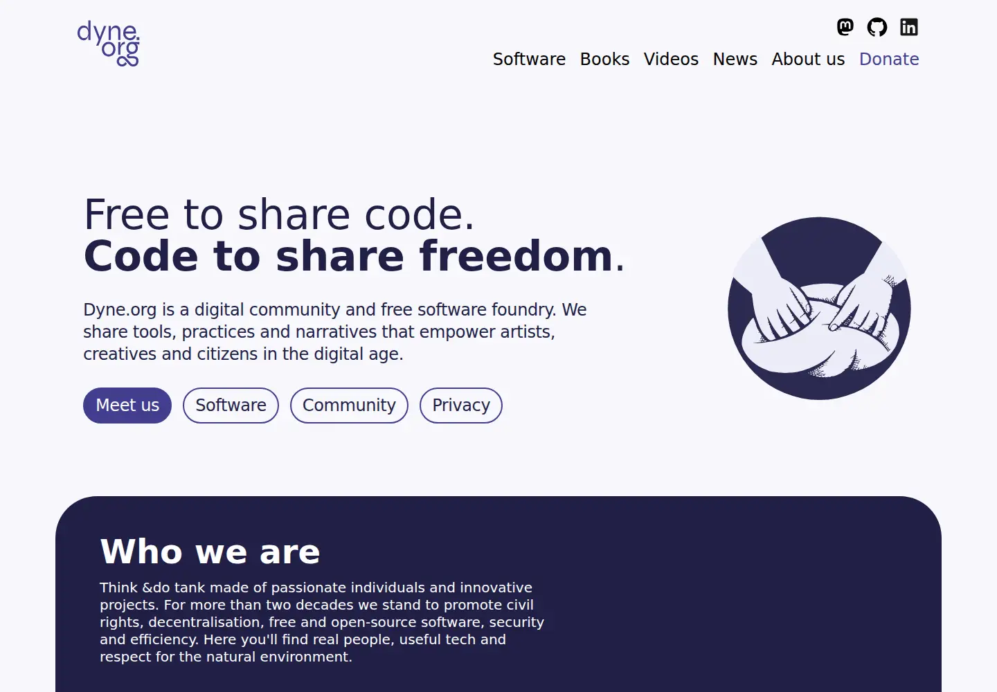 Screenshot of dyne.org