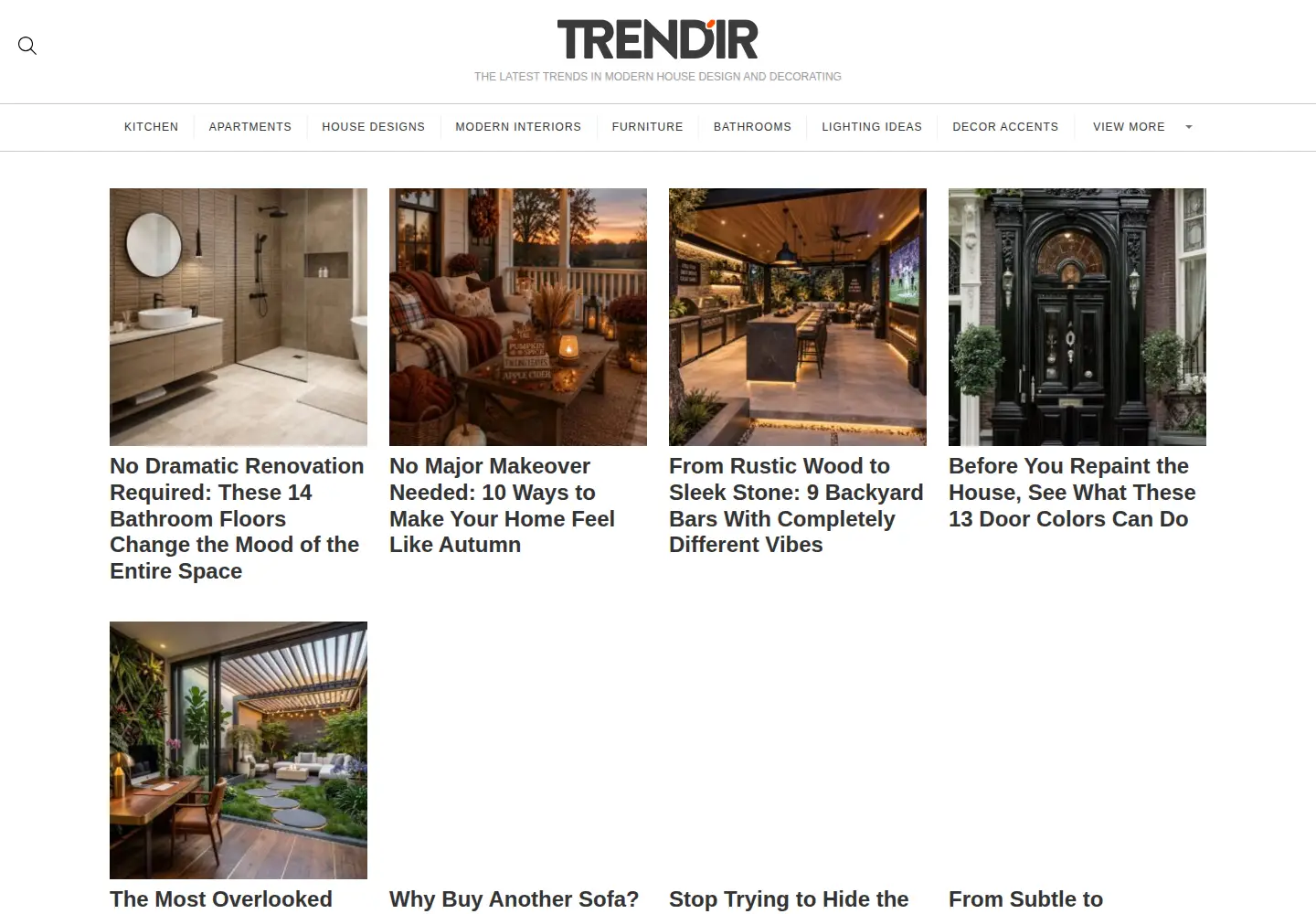 Screenshot of trendir.com