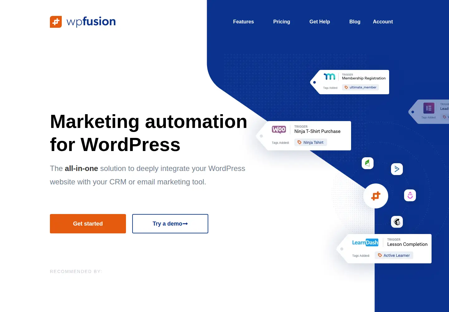 Screenshot of wpfusion.com