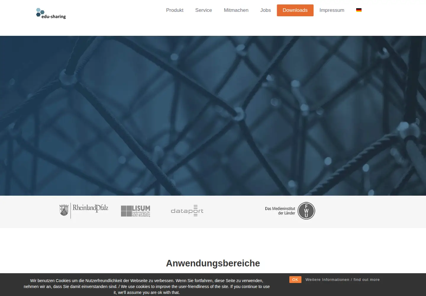 Screenshot of edu-sharing.com