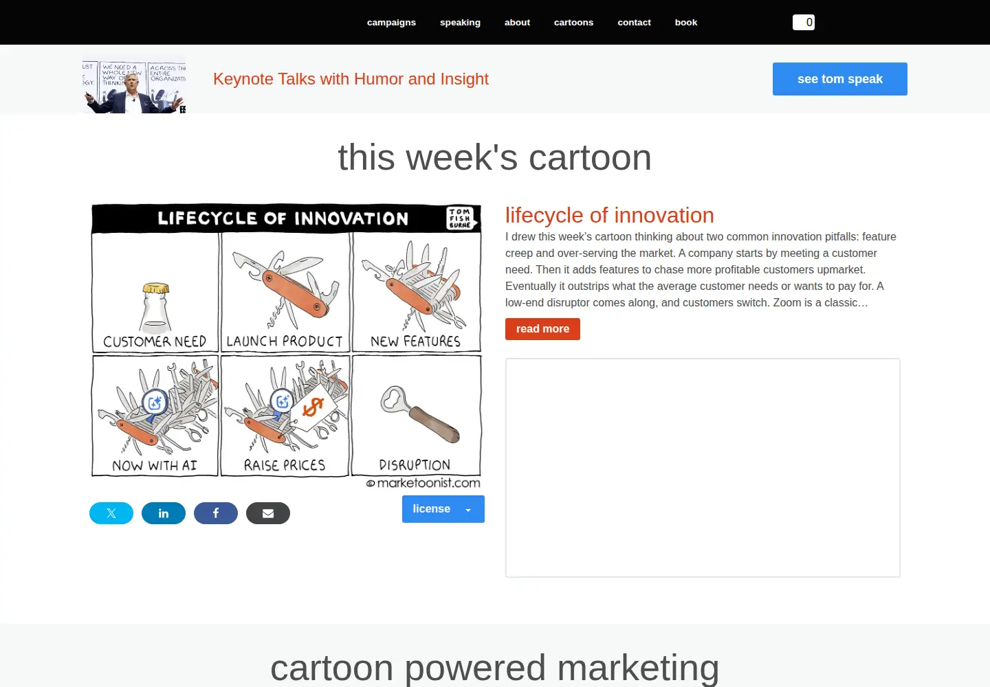 Screenshot of marketoonist.com