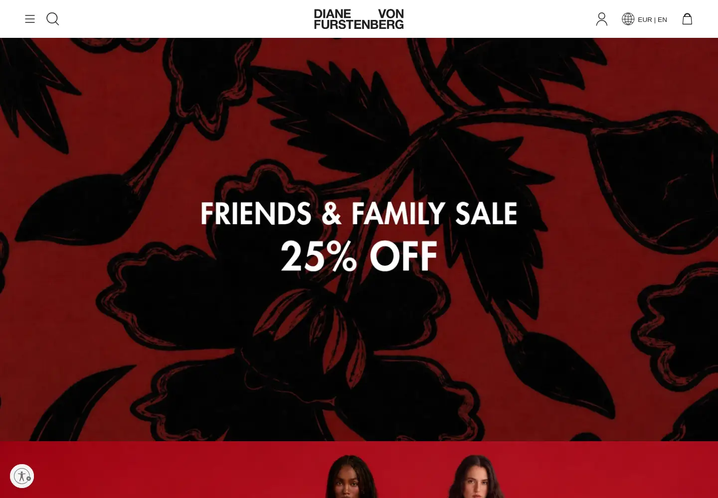 Screenshot of dvf.com