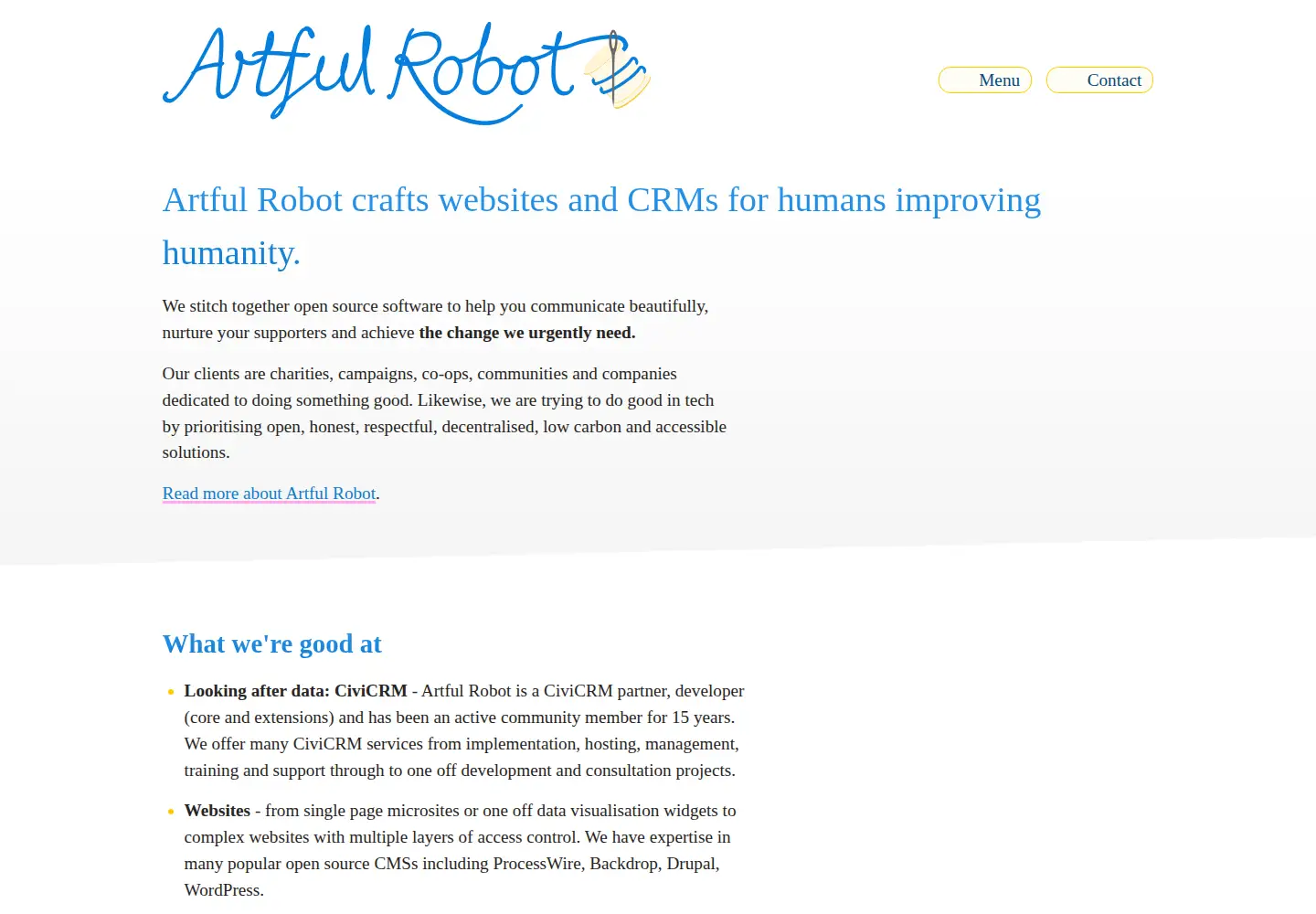 Screenshot of artfulrobot.uk