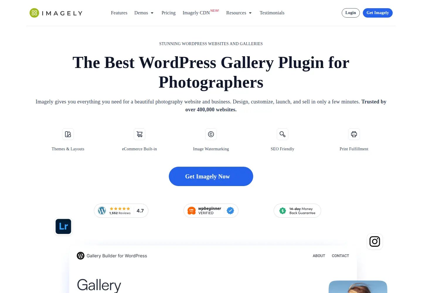 Screenshot of imagely.com
