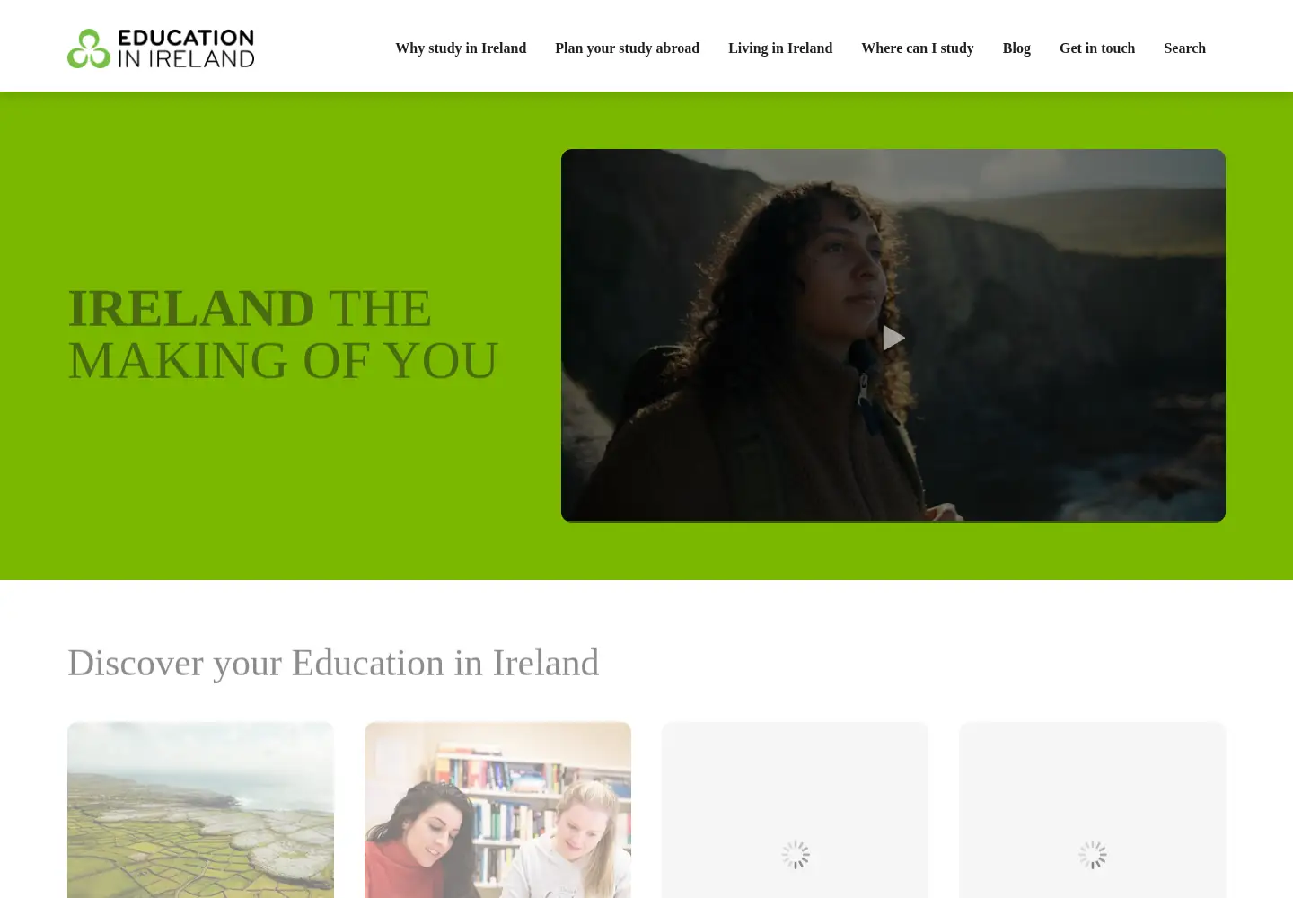 Screenshot of educationinireland.com