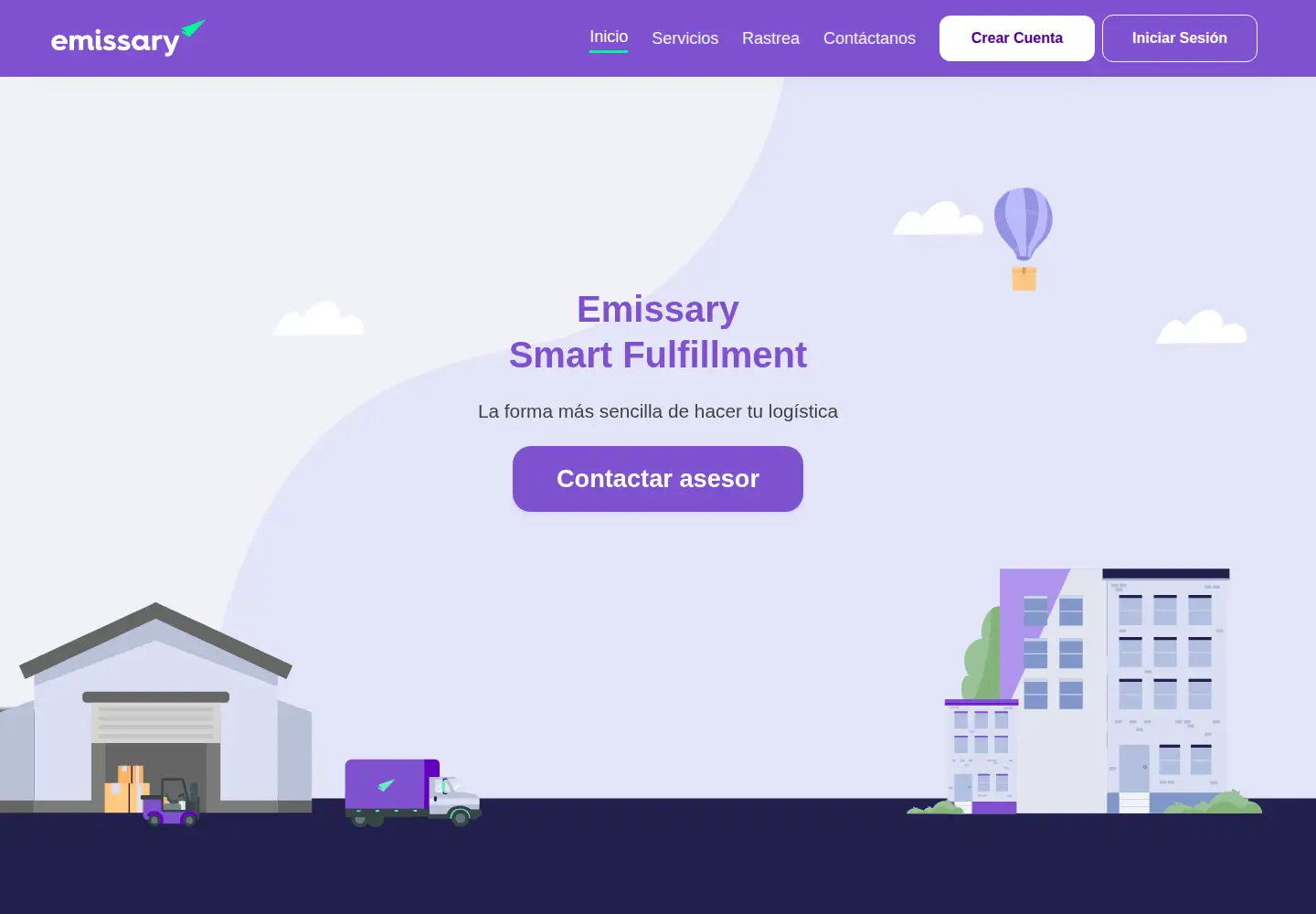 Captured homepage of emissary.mx in the current scan