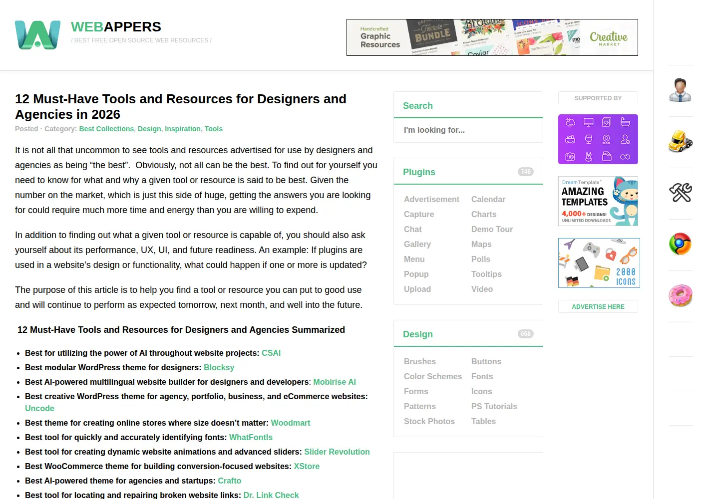 Captured homepage of webappers.com in the current scan