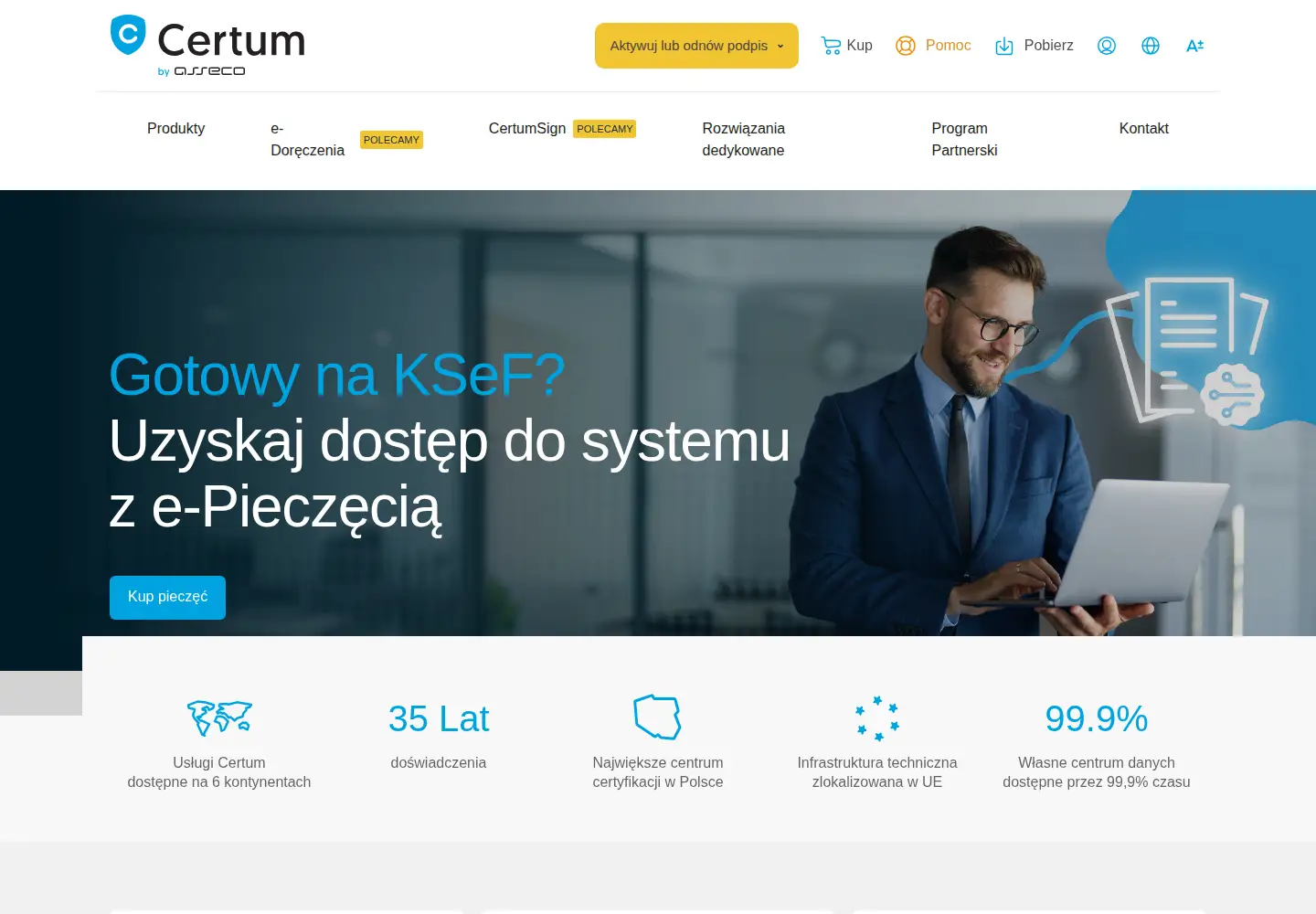 Screenshot of certum.pl