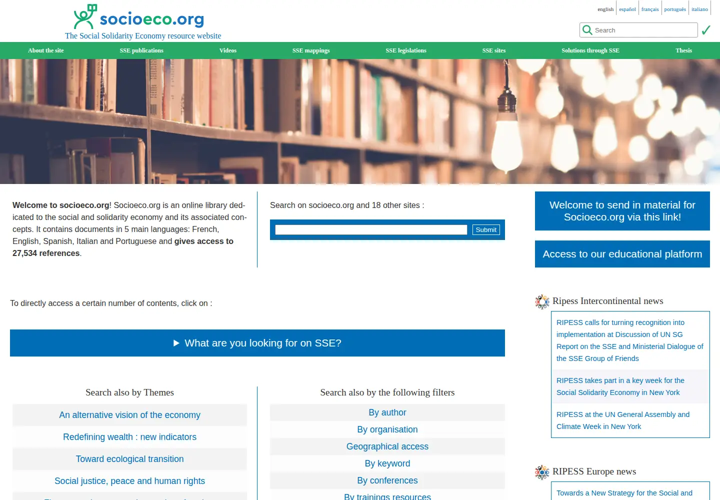 Screenshot of socioeco.org