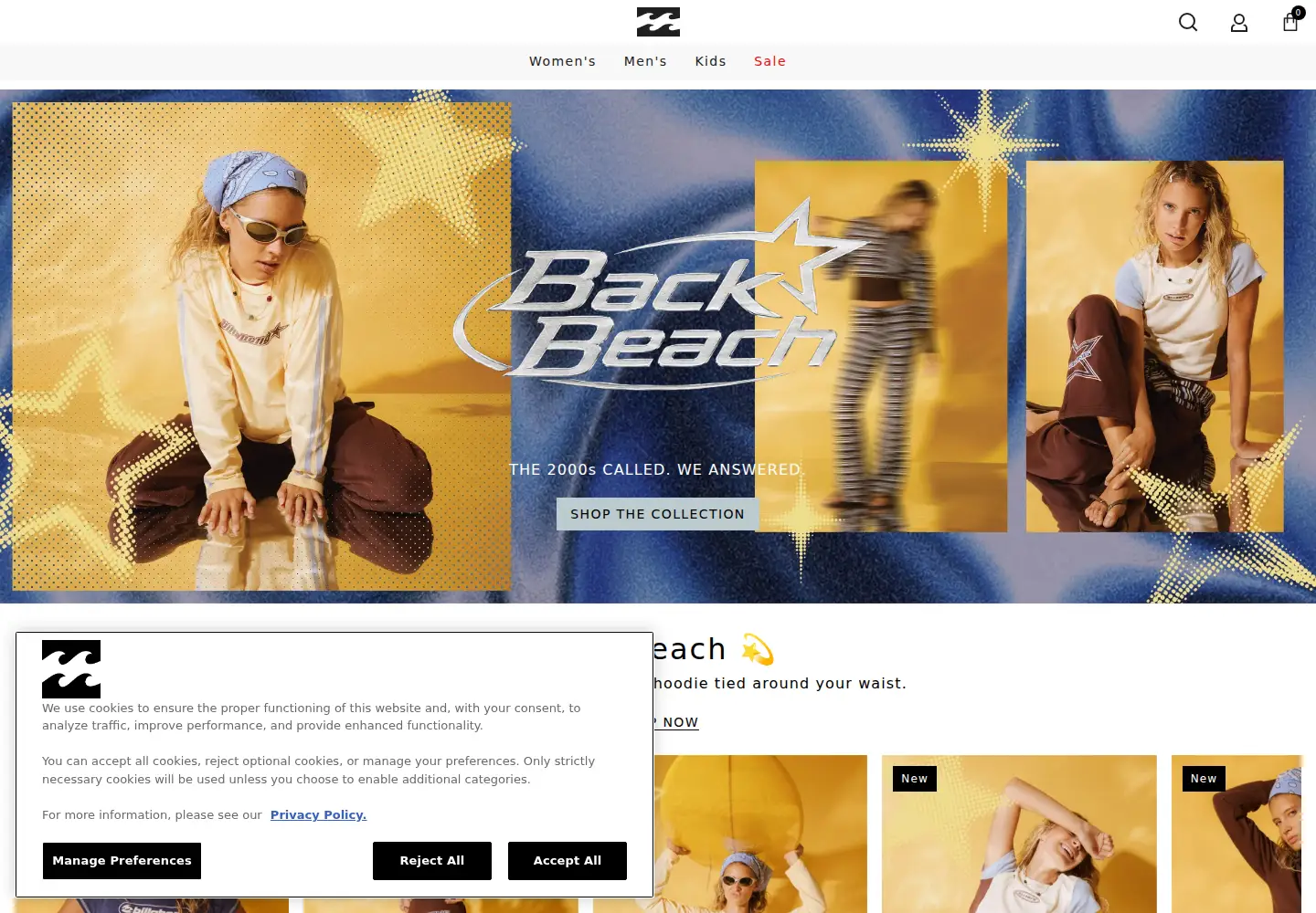 Screenshot of billabong.com