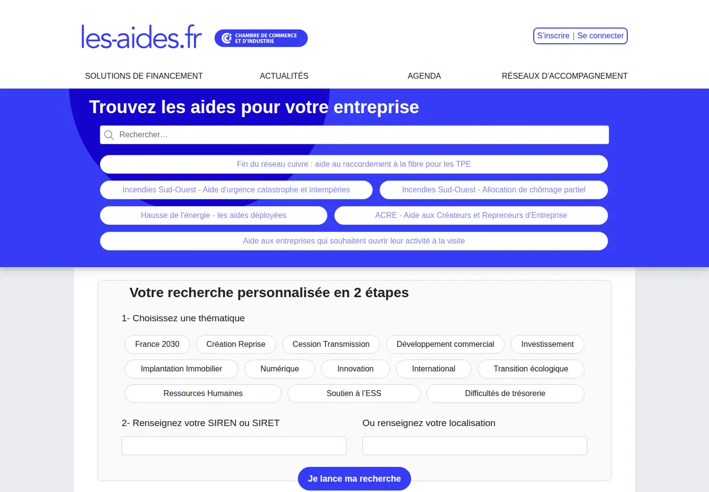 Screenshot of les-aides.fr