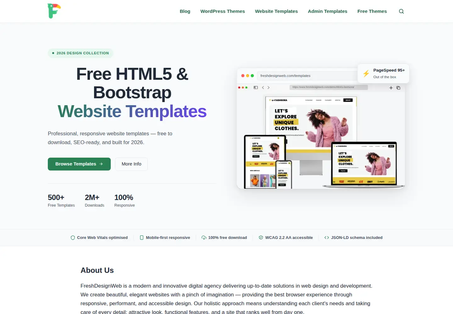 Screenshot of freshdesignweb.com
