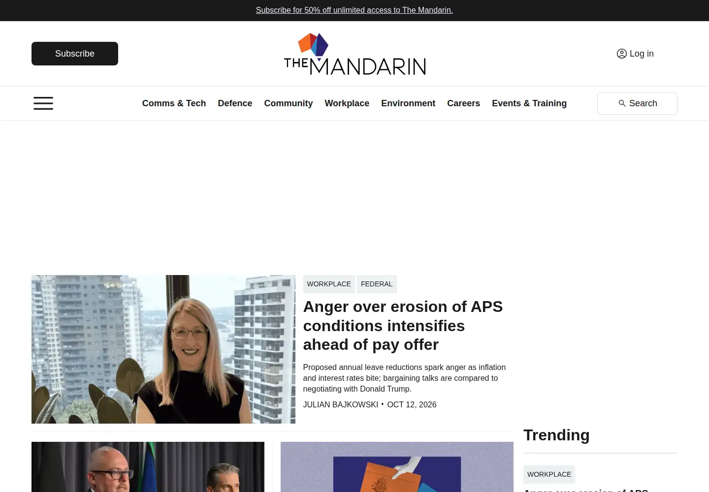 Screenshot of themandarin.com.au