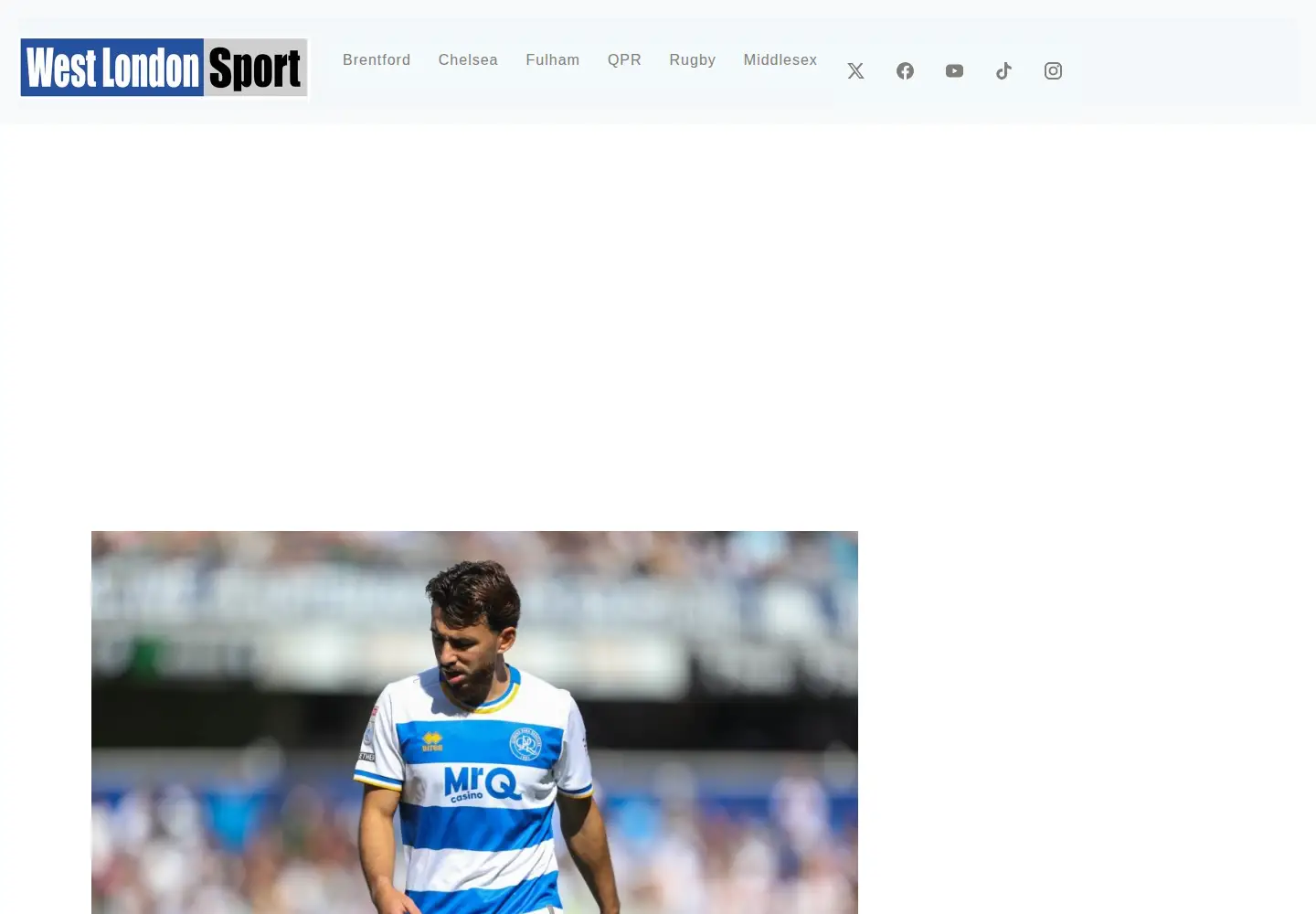 Captured homepage of westlondonsport.com in the current scan