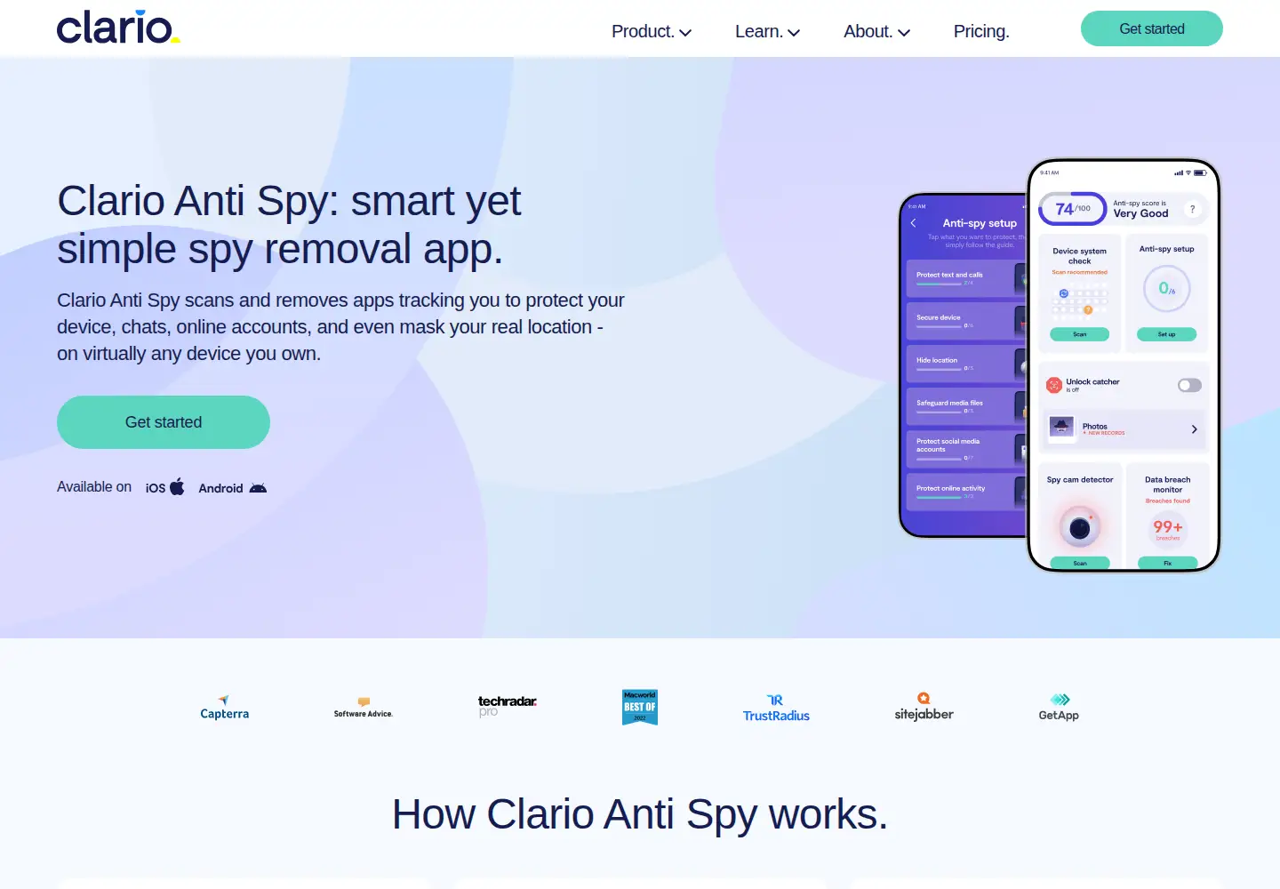 Screenshot of clario.co