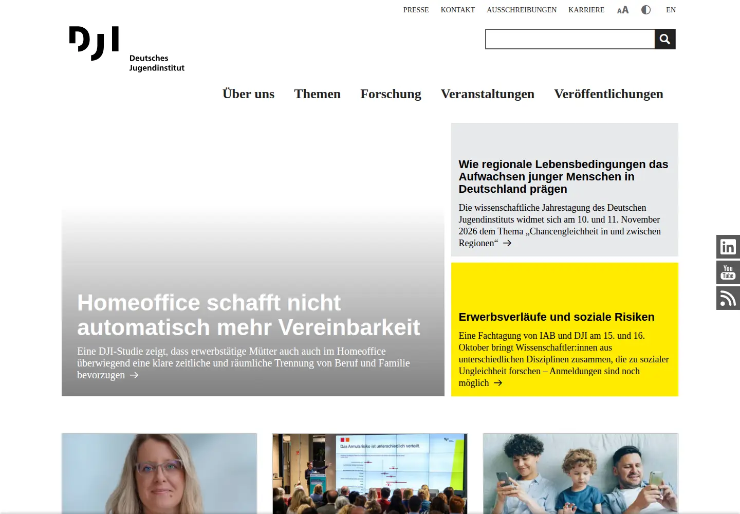 Captured homepage of dji.de in the current scan