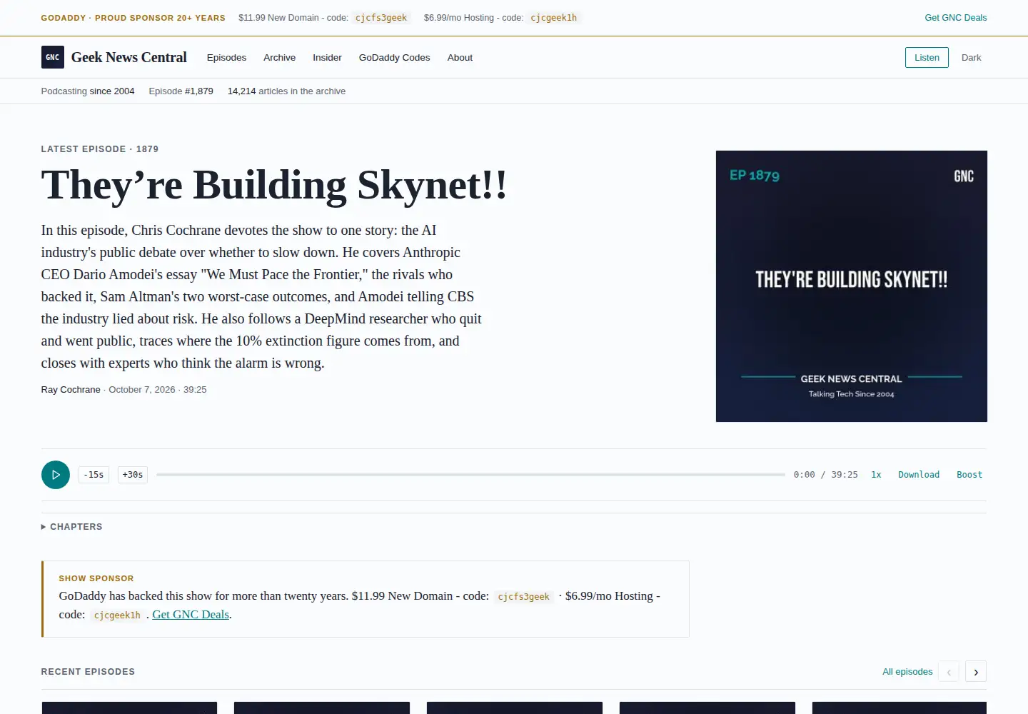 Screenshot of geeknewscentral.com