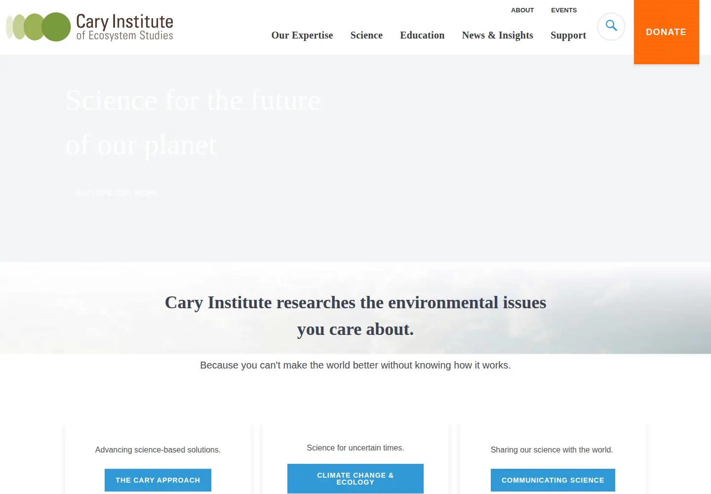 Screenshot of caryinstitute.org