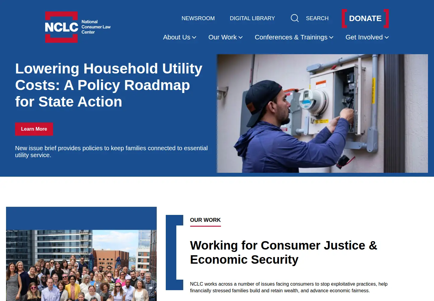 Screenshot of nclc.org