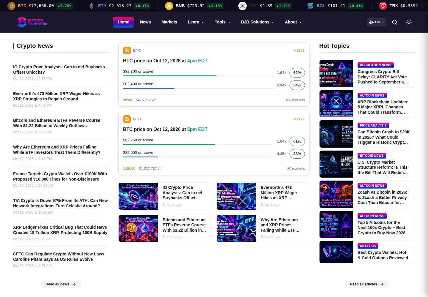 Screenshot of bitcoinfoundation.org