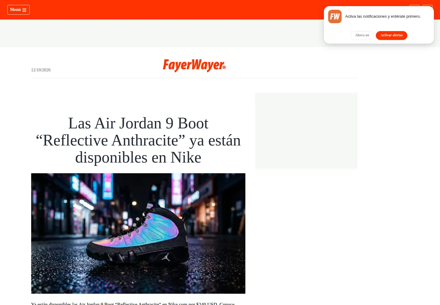 Captured homepage of fayerwayer.com in the current scan