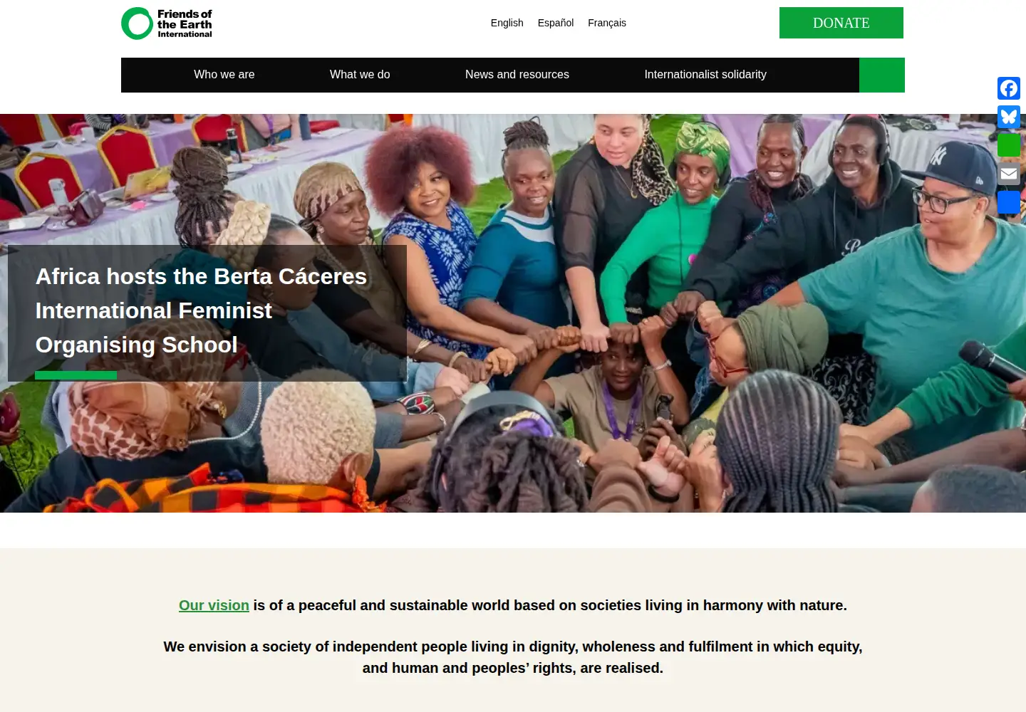 Screenshot of foei.org