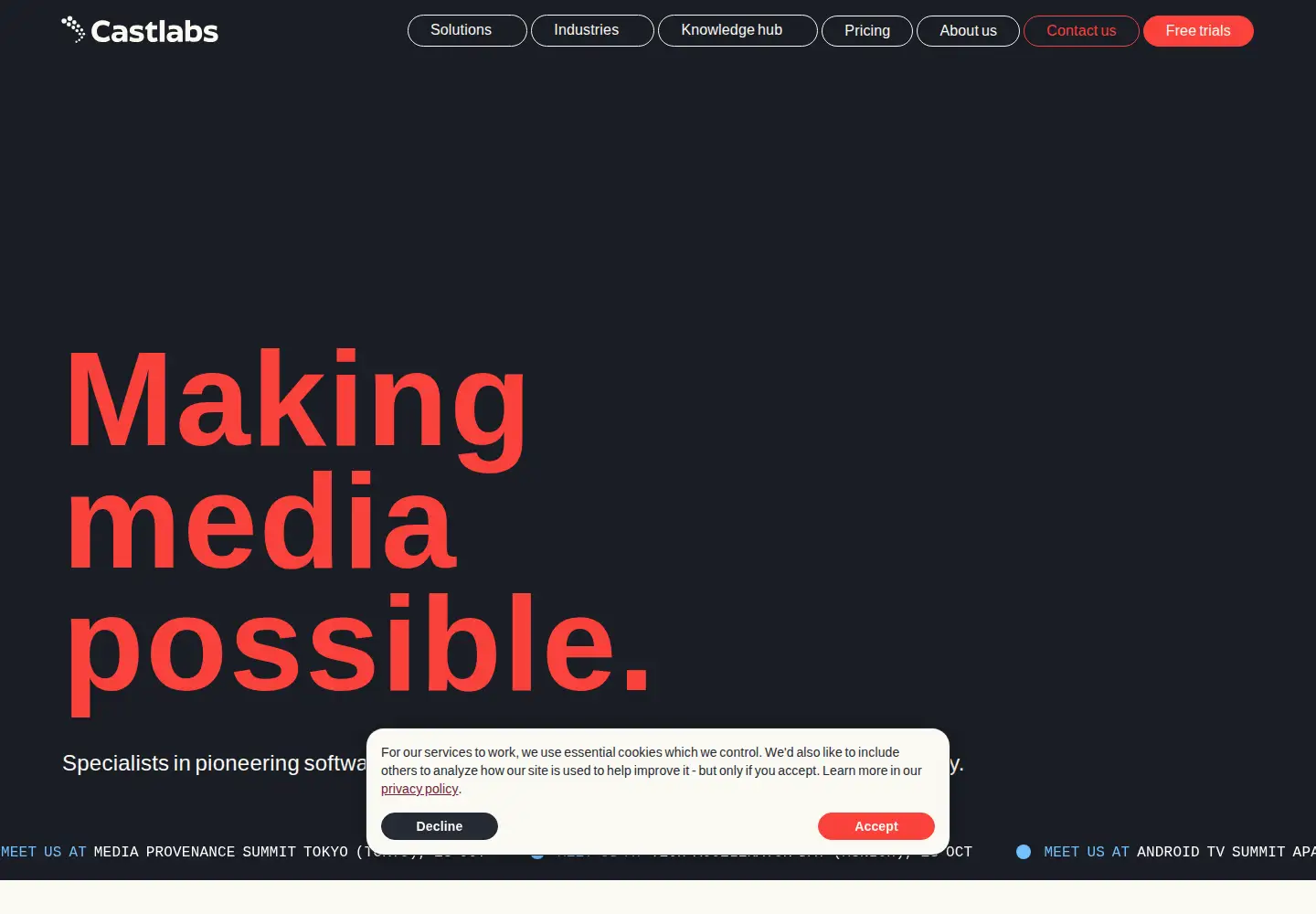 Screenshot of castlabs.com