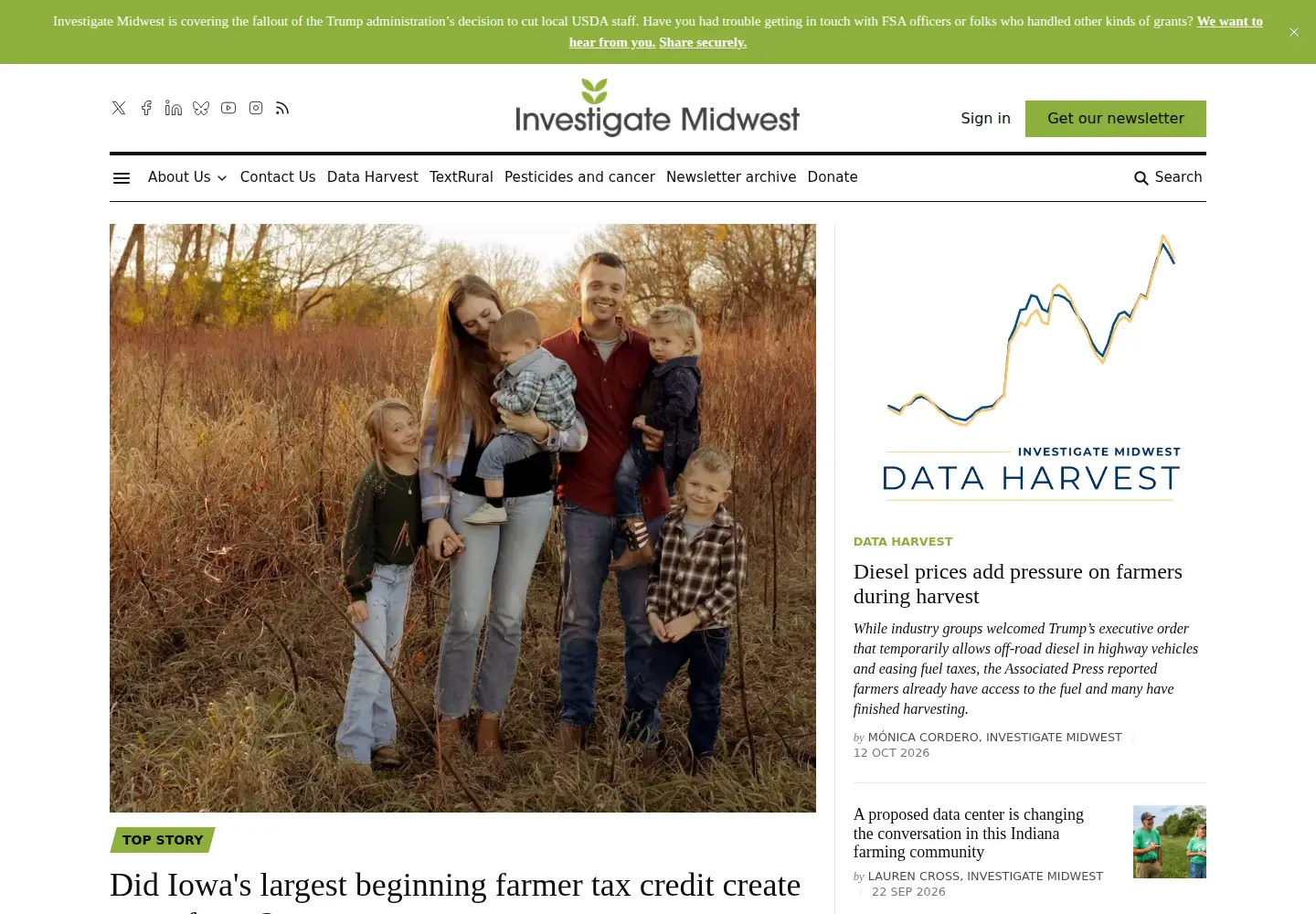 Screenshot of investigatemidwest.org